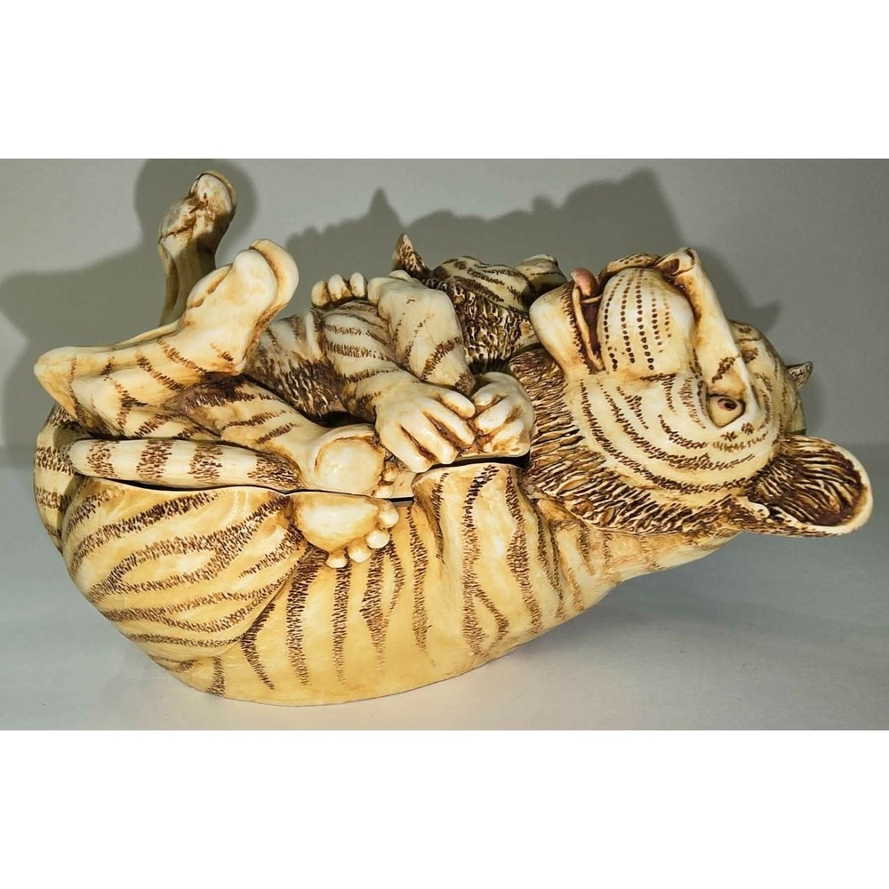 Harmony Kingdom Pride And Joy Mother Cub Tiger Trinket Box TJTI2 Figurine UK